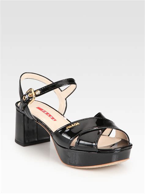 prada crisscross platform sandals|sandal prada original.